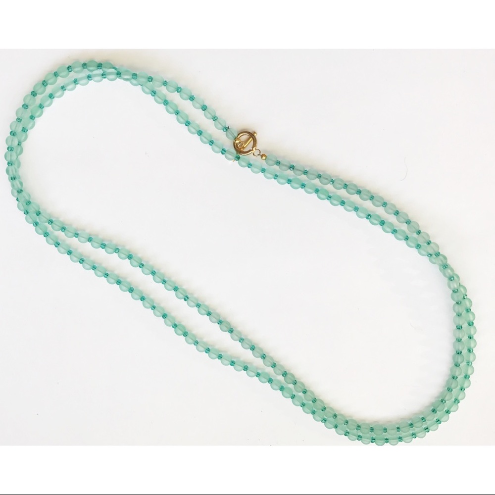 Green beaded necklace
